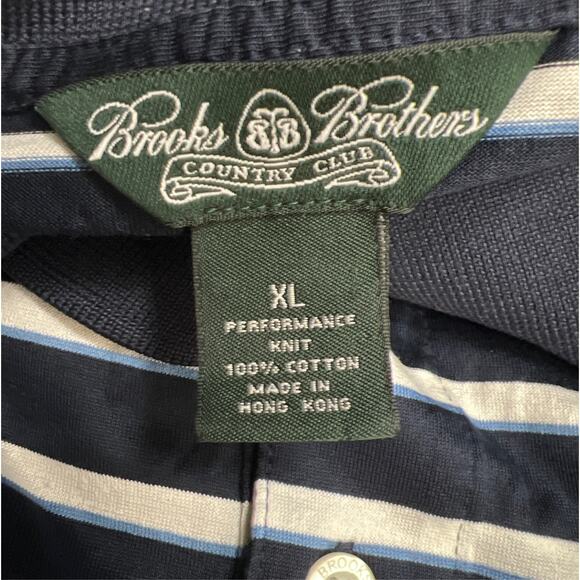 Brook Brother Mens Country Club Performance Striped Polo Shirt Size XL - Picture 6 of 7